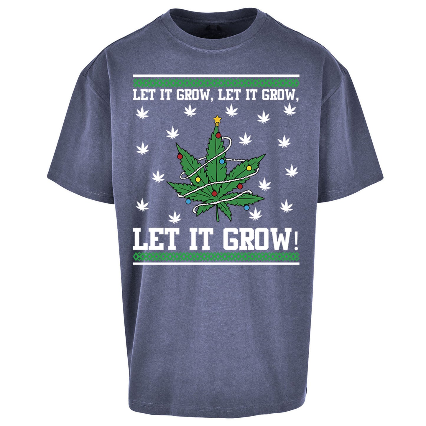 Cannabis Christmas Oversized T Shirt