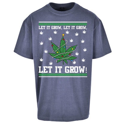 Cannabis Christmas Oversized T Shirt