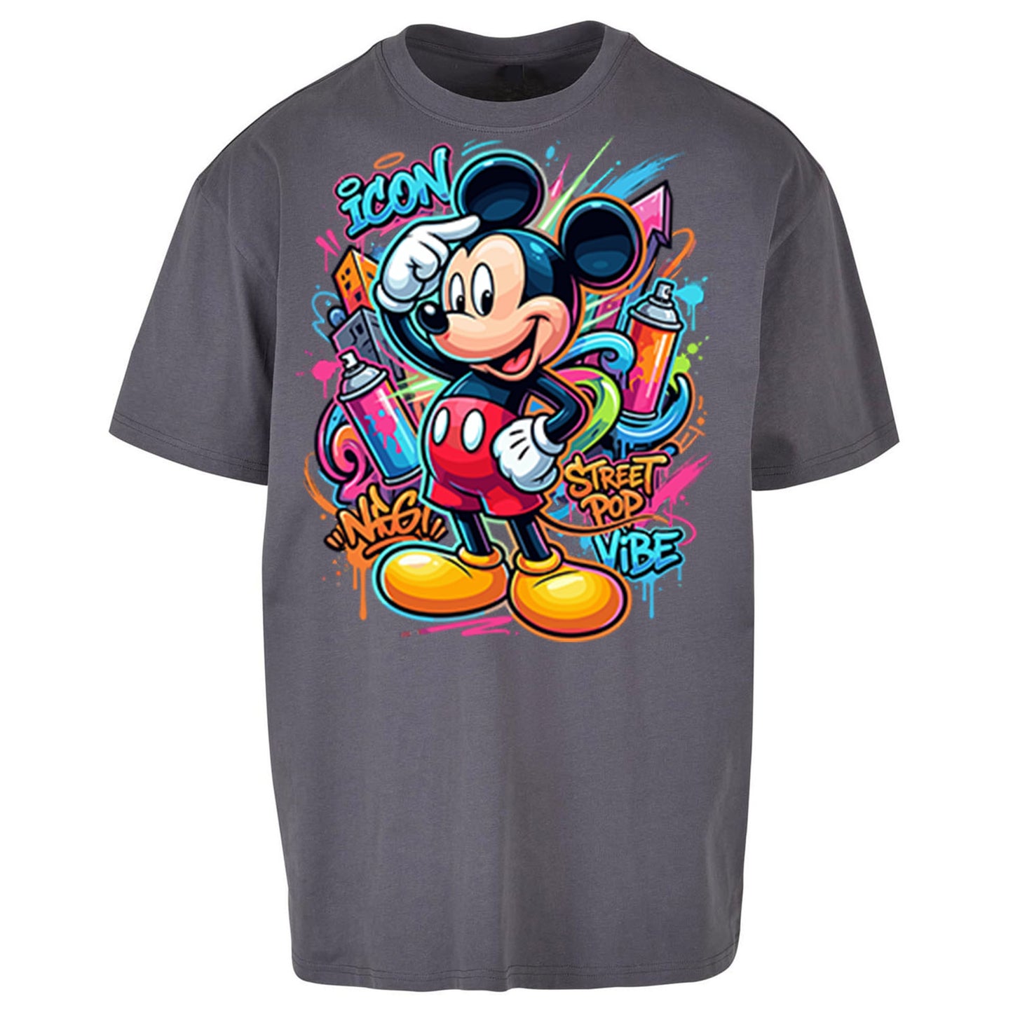 Graffiti Mickey Oversized T Shirt