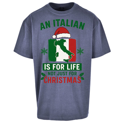 Italian Christmas Oversized T Shirt