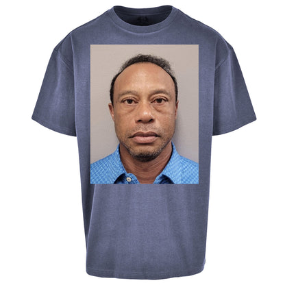 Tiger Woods Mugshot Oversized T Shirt 
