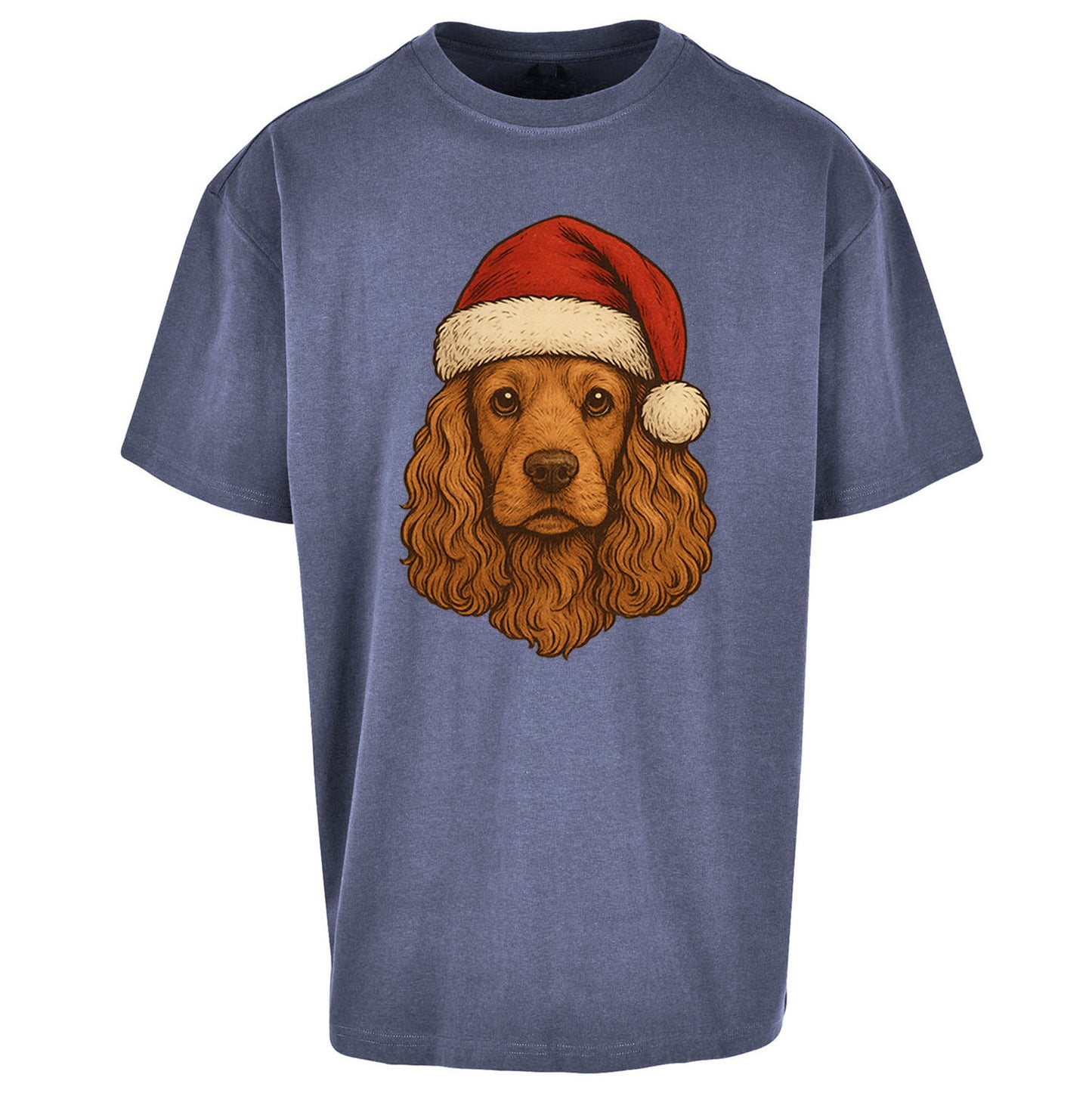 Cocker Spaniel Face Christmas - Oversized T Shirt