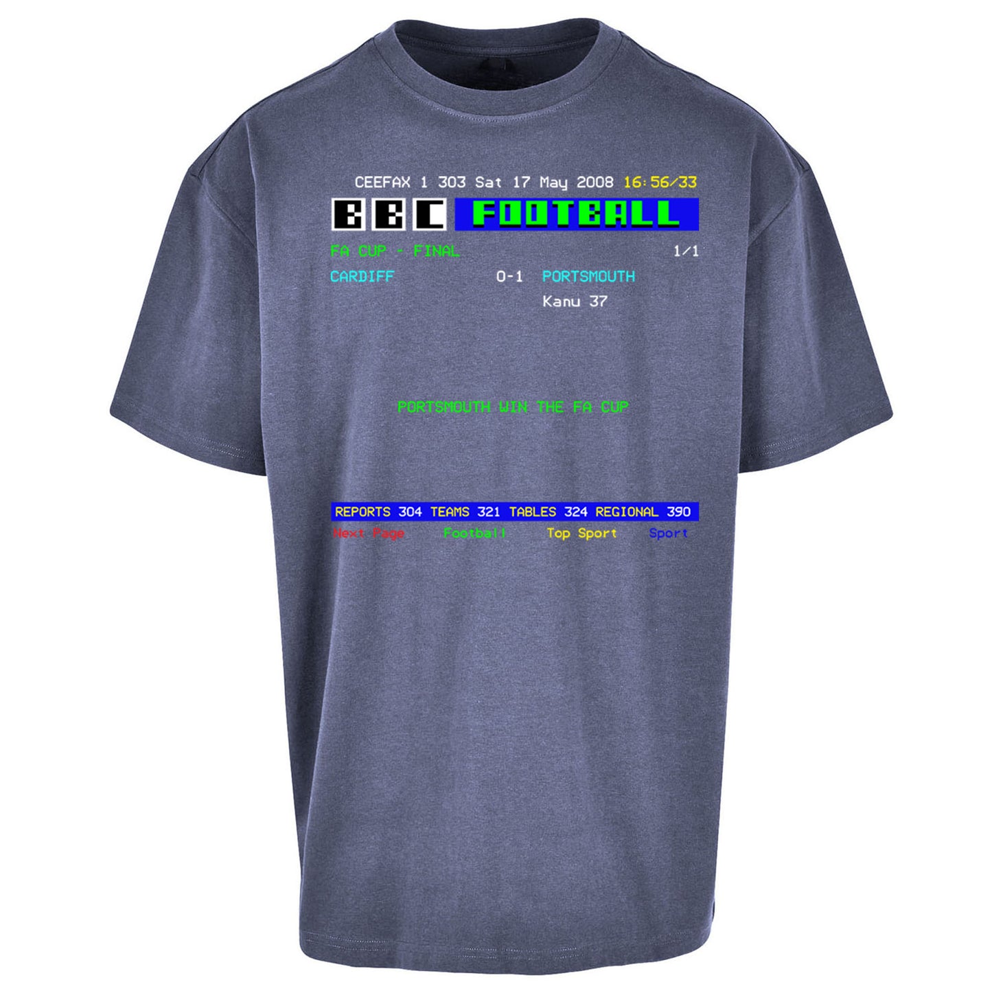 Portsmouth FA Cup Winners 2008 Oversized T Shirt