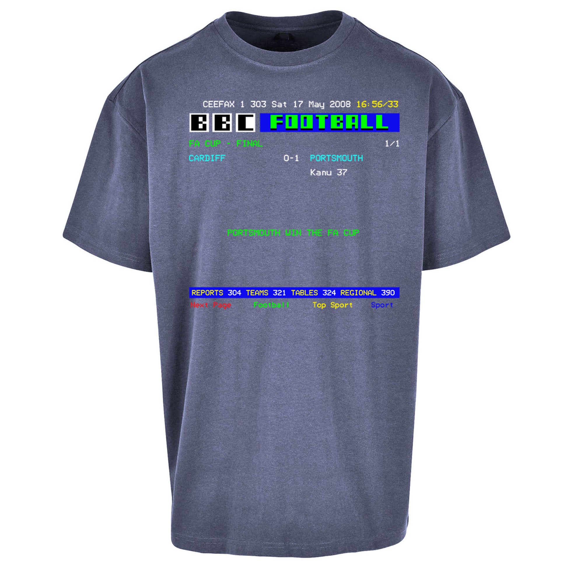 Portsmouth FA Cup Winners 2008 Oversized T Shirt