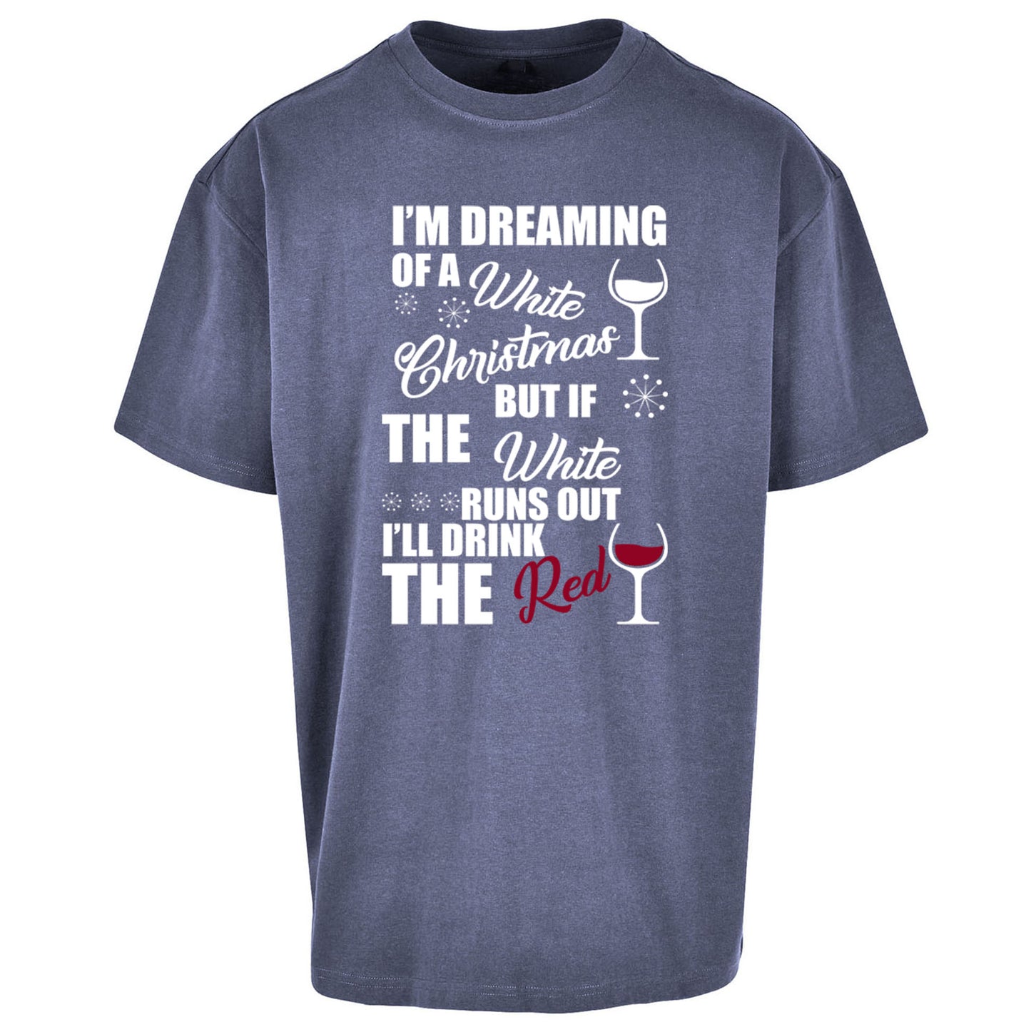 Wine Christmas Oversized T Shirt