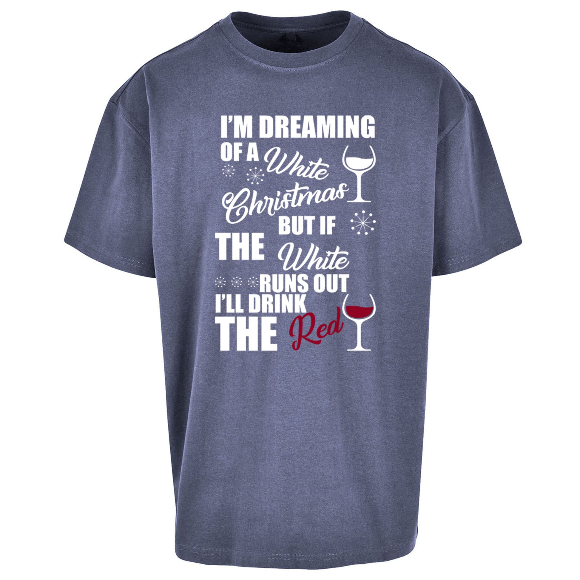 Wine Christmas Oversized T Shirt