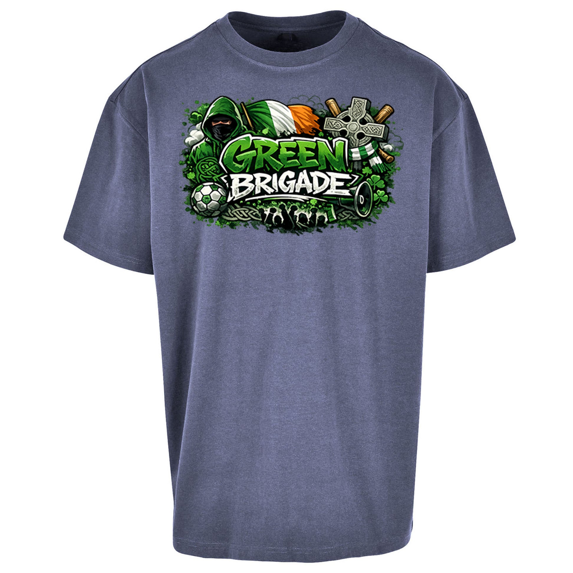 Celtic Green Brigade Football Oversized T Shirt