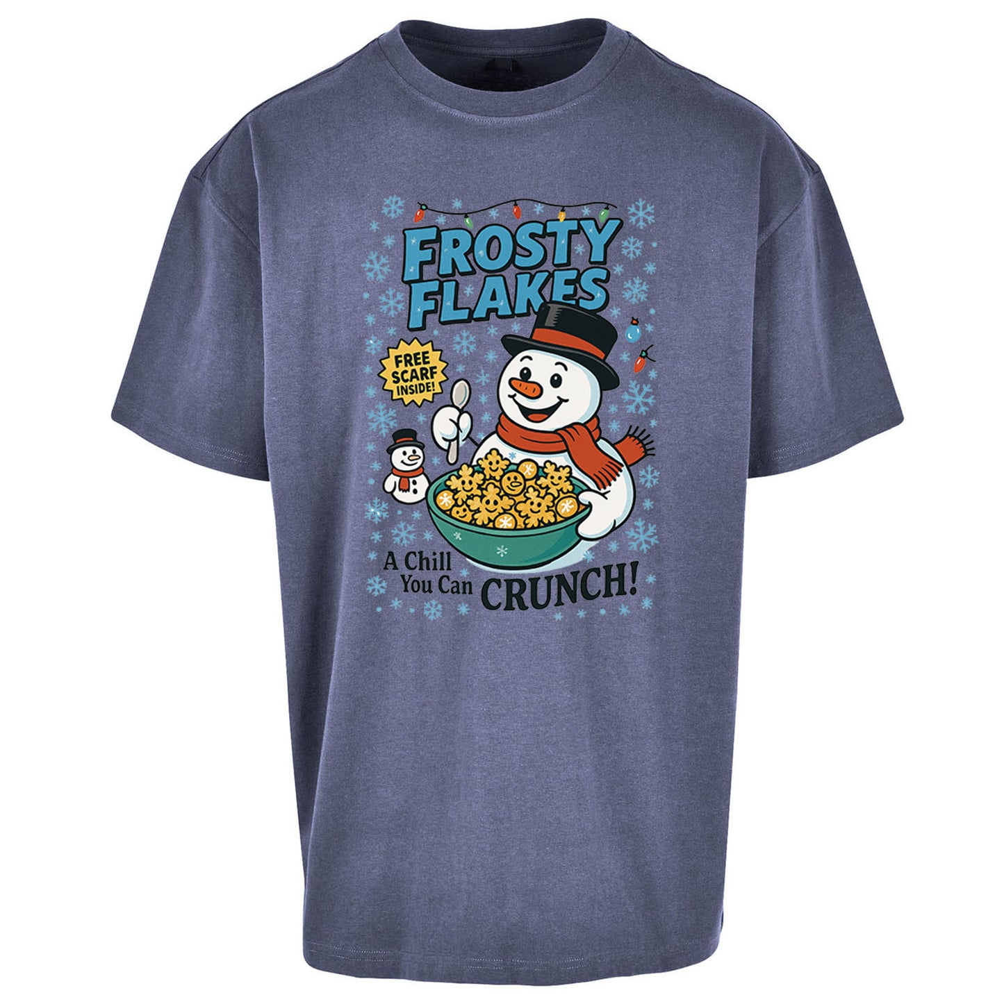 Snowman Christmas Oversized T Shirt 