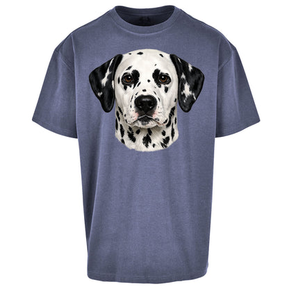 Dalmatian Dog Face Oversized T Shirt