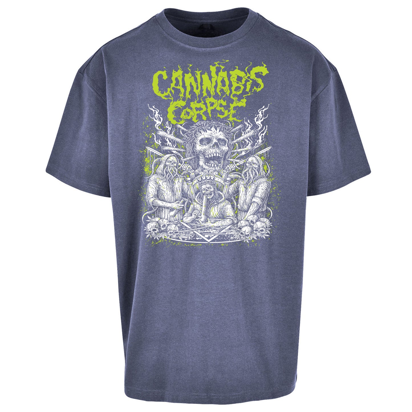Cannabis Corpse Band Oversized T Shirt