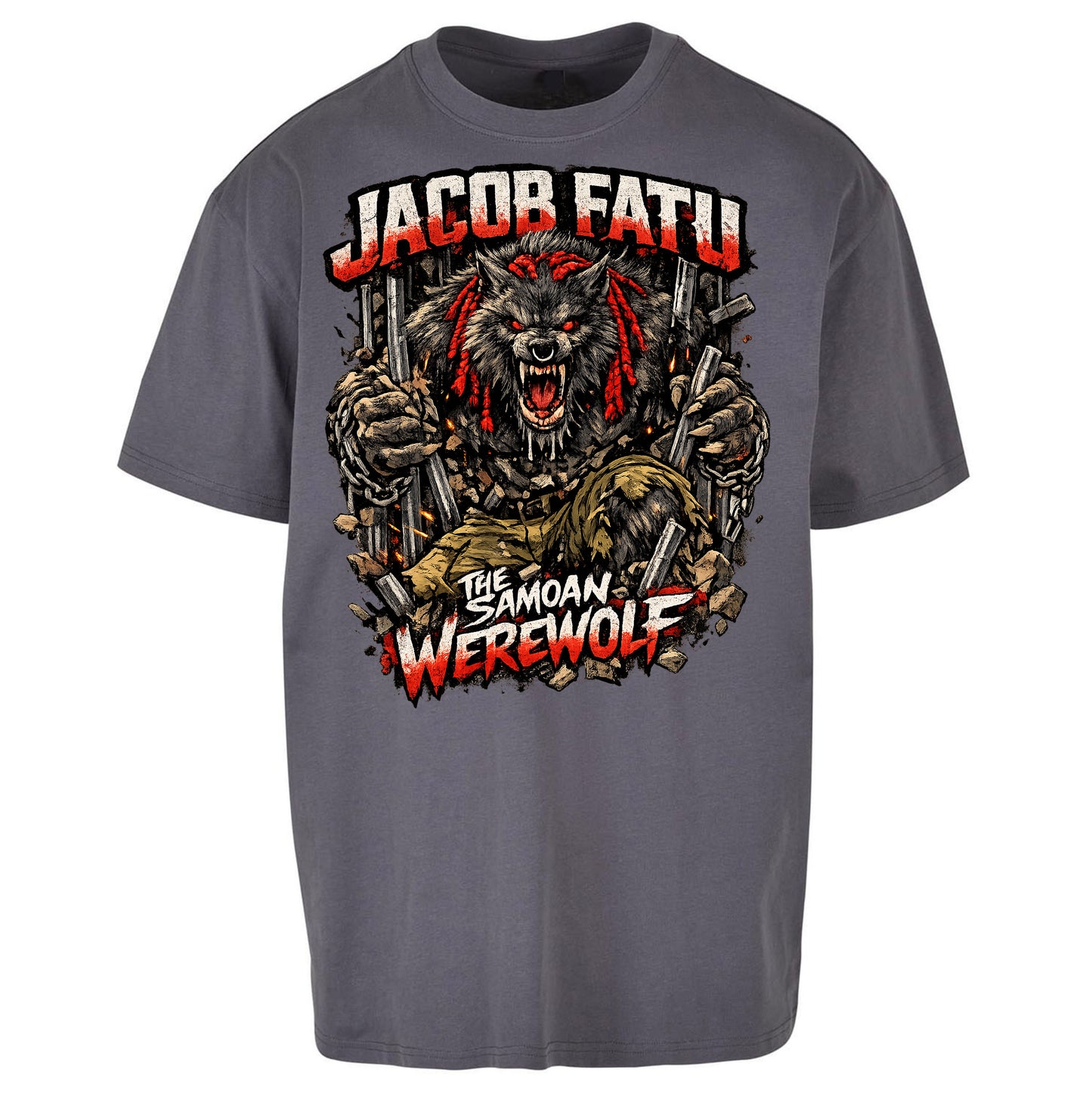 Jacob Fatu The Samoan Werewolf - Oversized T Shirt