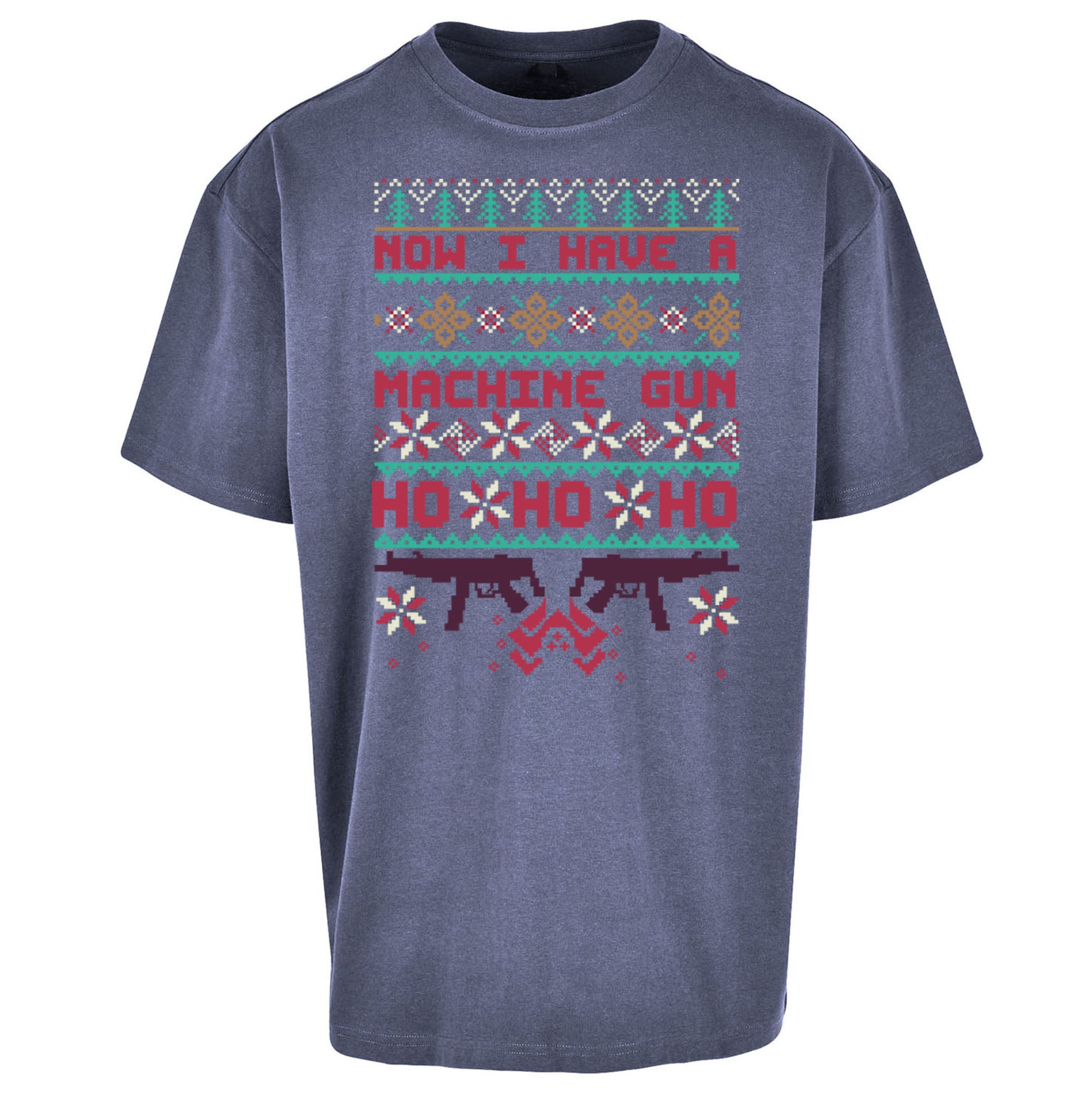 Now I Have A Machine Gun Christmas Oversized T Shirt