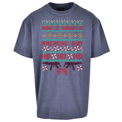 Now I Have A Machine Gun Christmas Oversized T Shirt