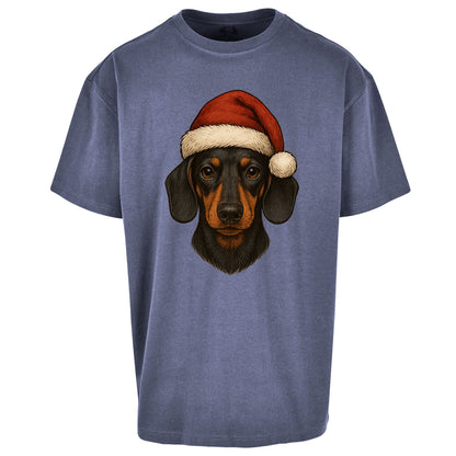 Dachshund Christmas Oversized T Shirt