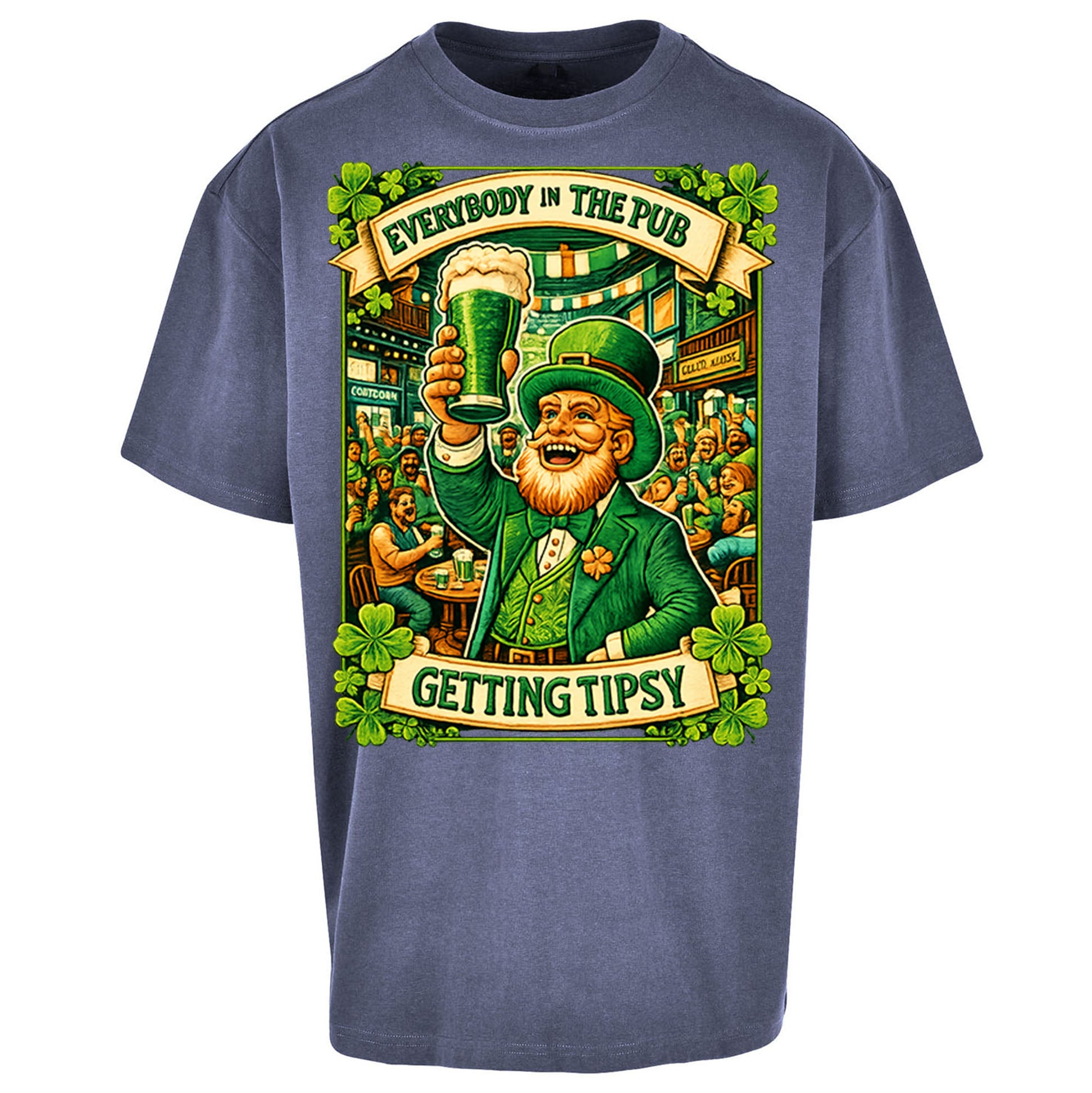 Everybody In The Pub Getting Tipsy Oversized T Shirt