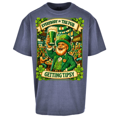 Everybody In The Pub Getting Tipsy Oversized T Shirt