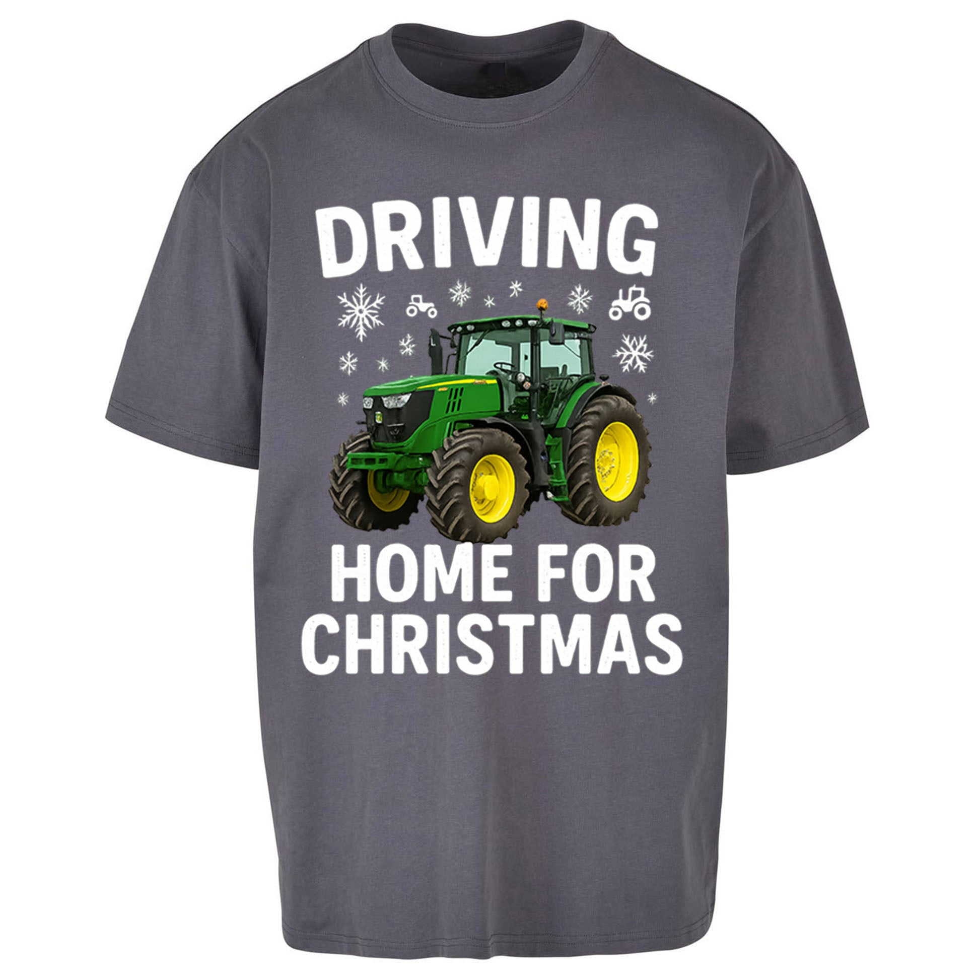 John Deere Tractor Christmas Oversized T Shirt