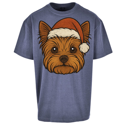 Yorkshire Terrier Face Christmas - Oversized T Shirt