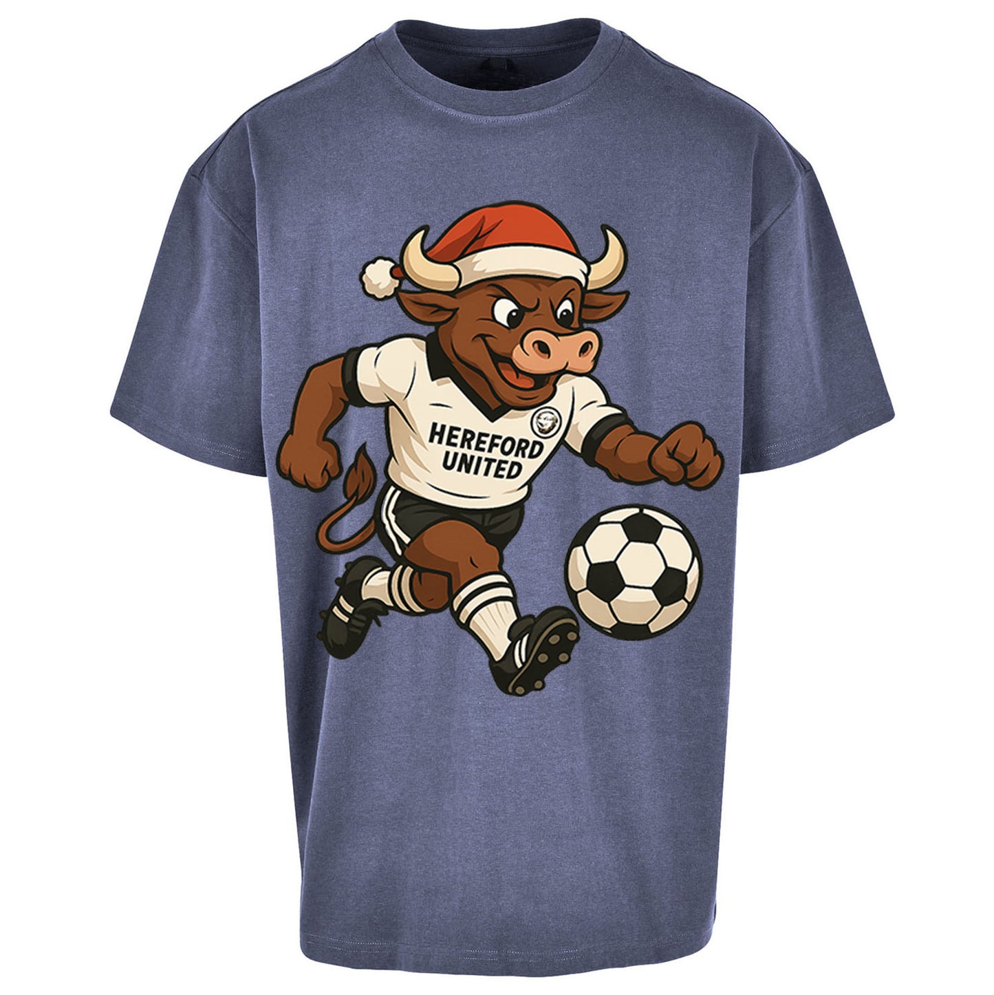 Retro Hereford Christmas Oversized T Shirt 