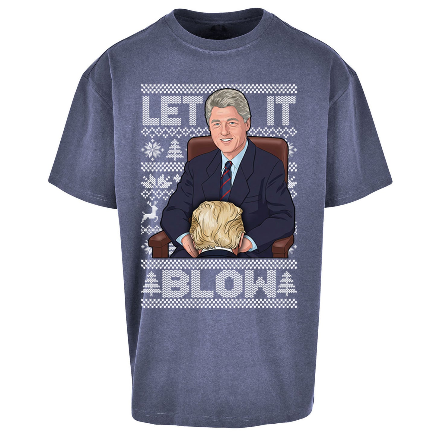 Bill Clinton Christmas Oversized T Shirt 