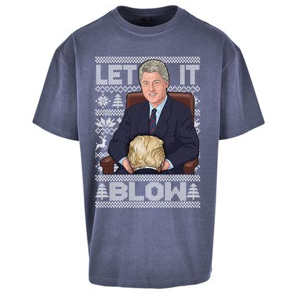 Bill Clinton Christmas Oversized T Shirt 