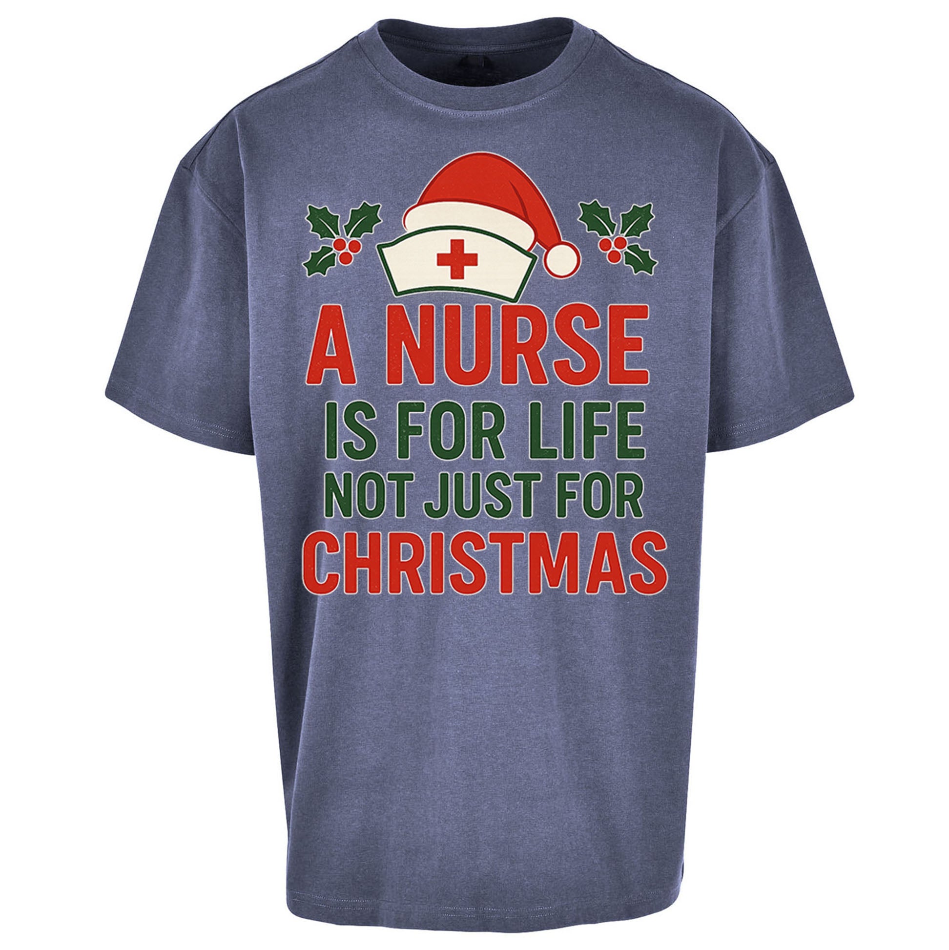 Nursing Christmas Oversized T Shirt