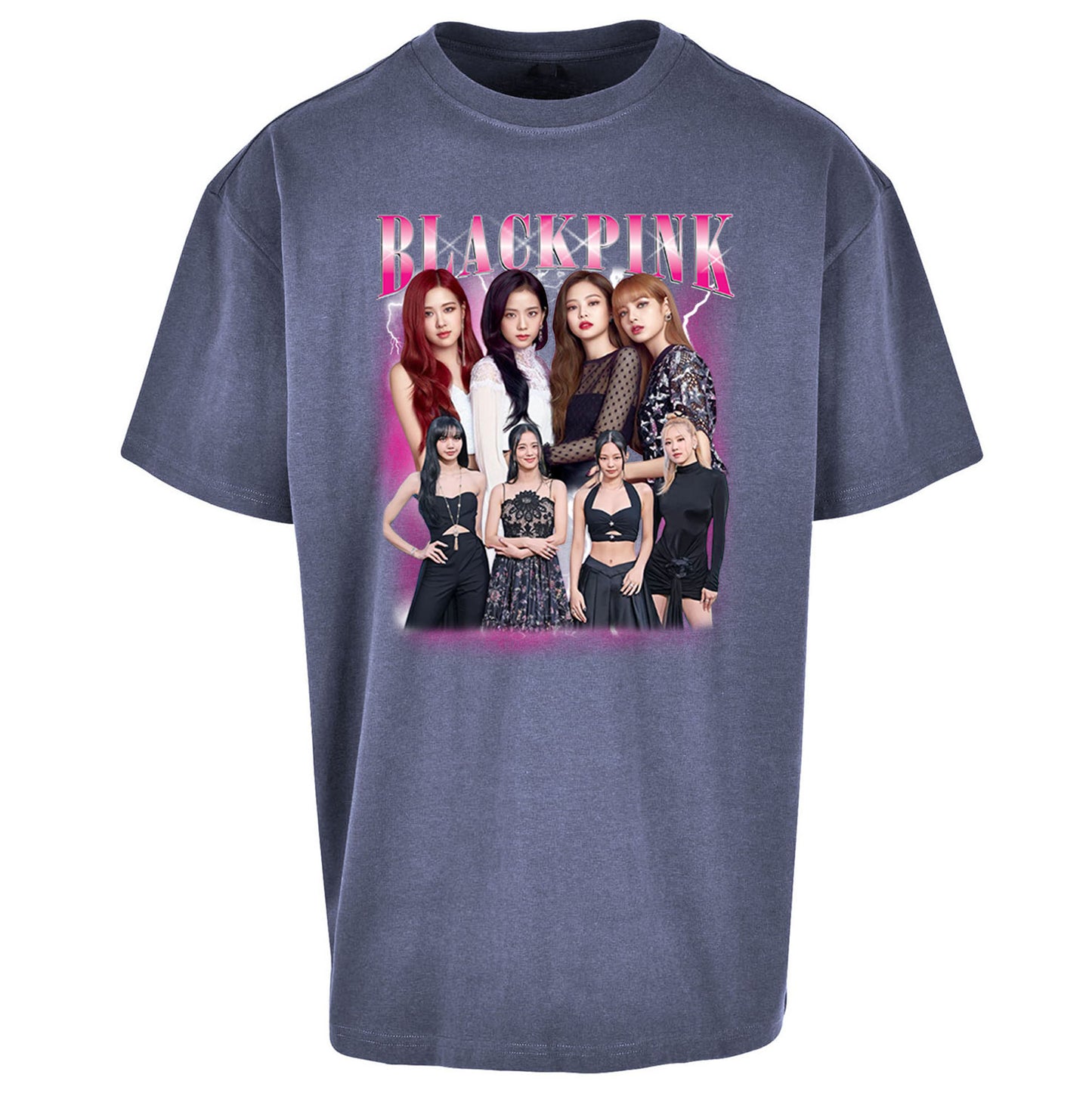 Black Pink Oversized T Shirt