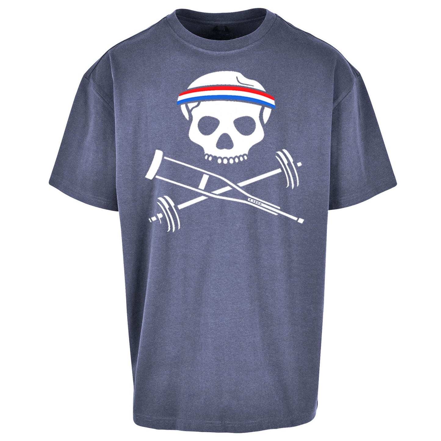 Johnny Crutch Barbell and Bones Oversized T Shirt