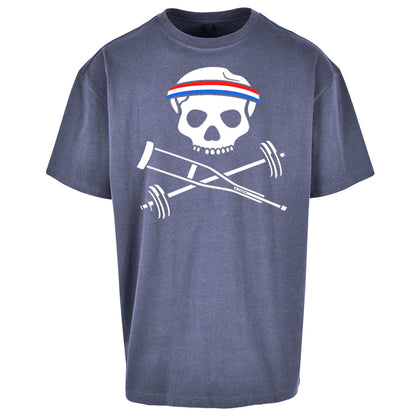 Johnny Crutch Barbell and Bones Oversized T Shirt