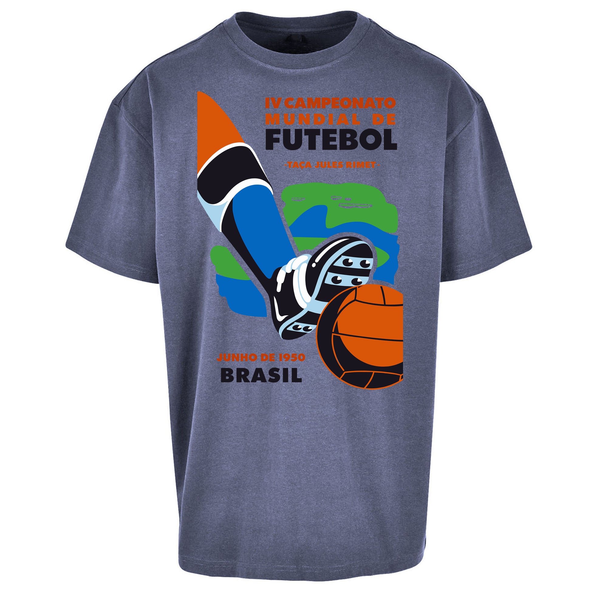 Brasil 1950 Retro World Cup Oversized T Shirt