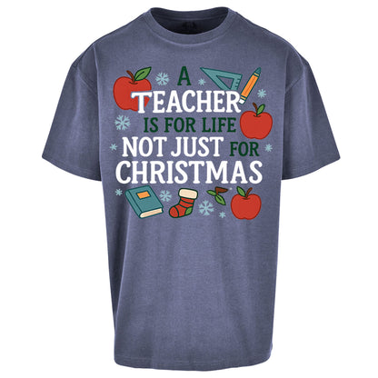 Teacher Christmas Oversized T Shirt
