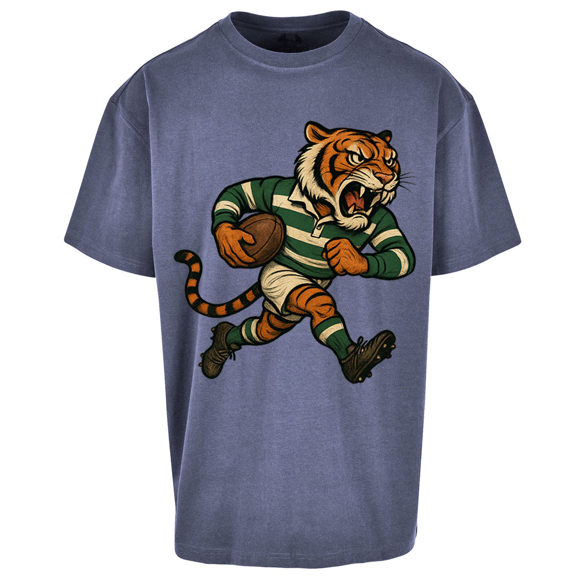 Retro Leicester Tigers Rugby Union Oversized T Shirt