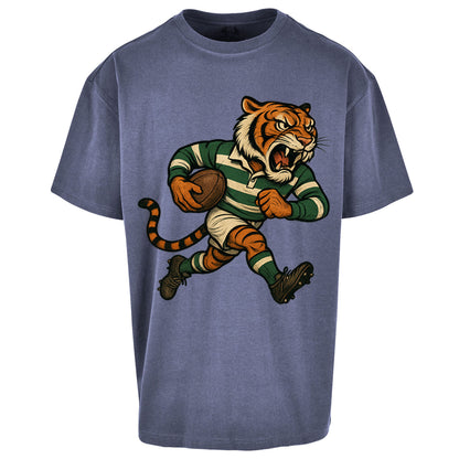 Retro Leicester Tigers Rugby Union Oversized T Shirt