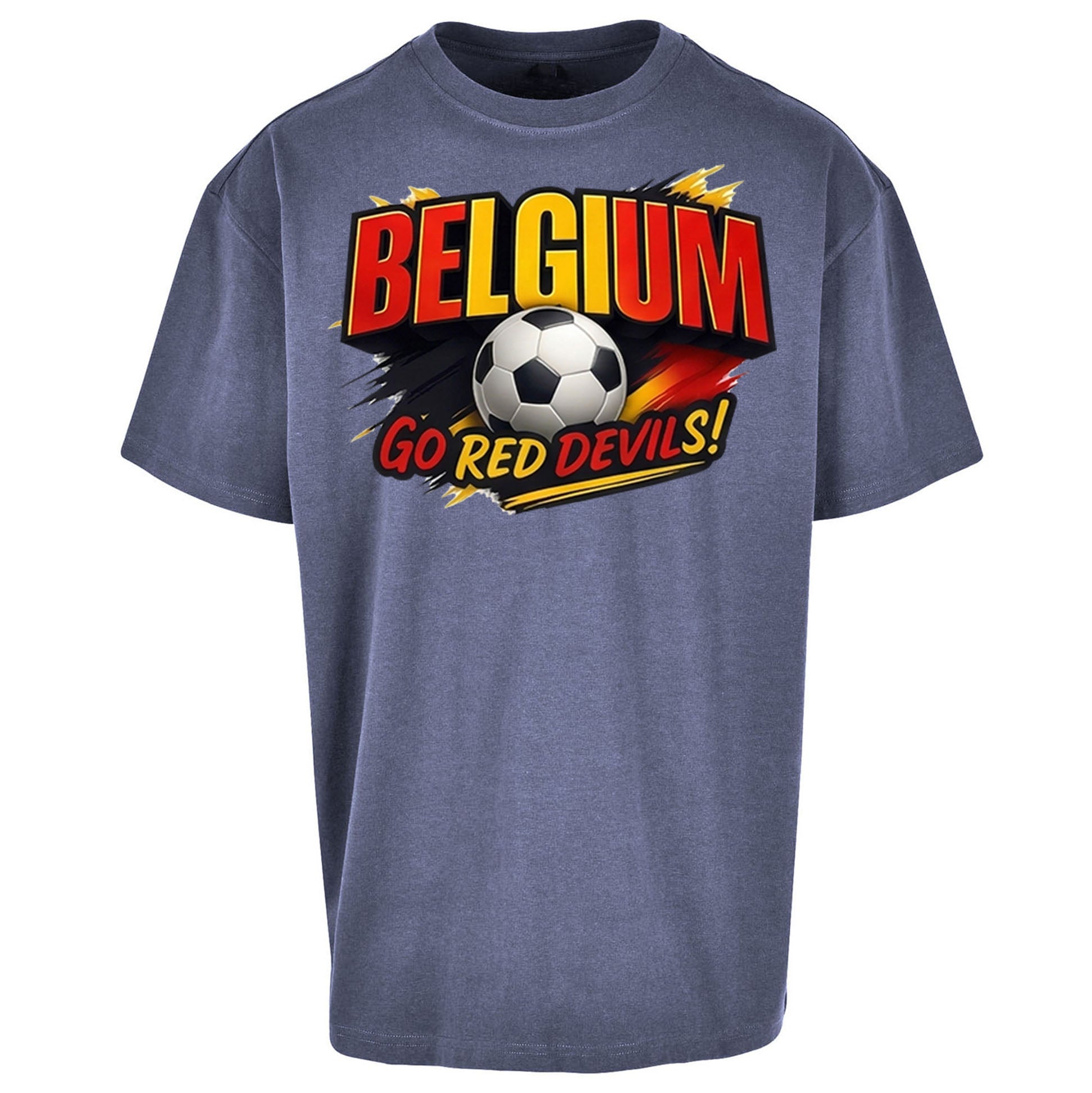 Belgium Retro Football Oversized T Shirt