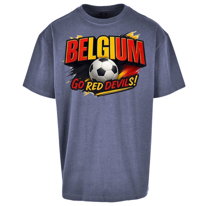 Belgium Retro Football Oversized T Shirt