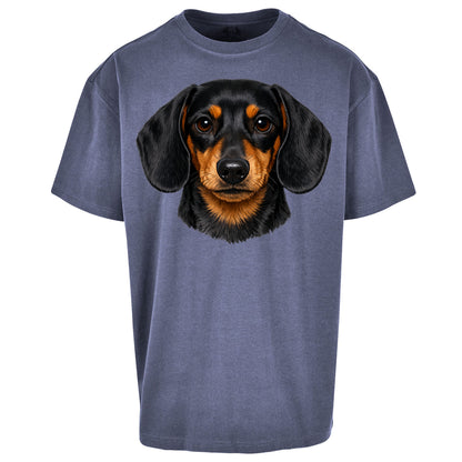 Dachshund Dog Face Oversized T Shirt