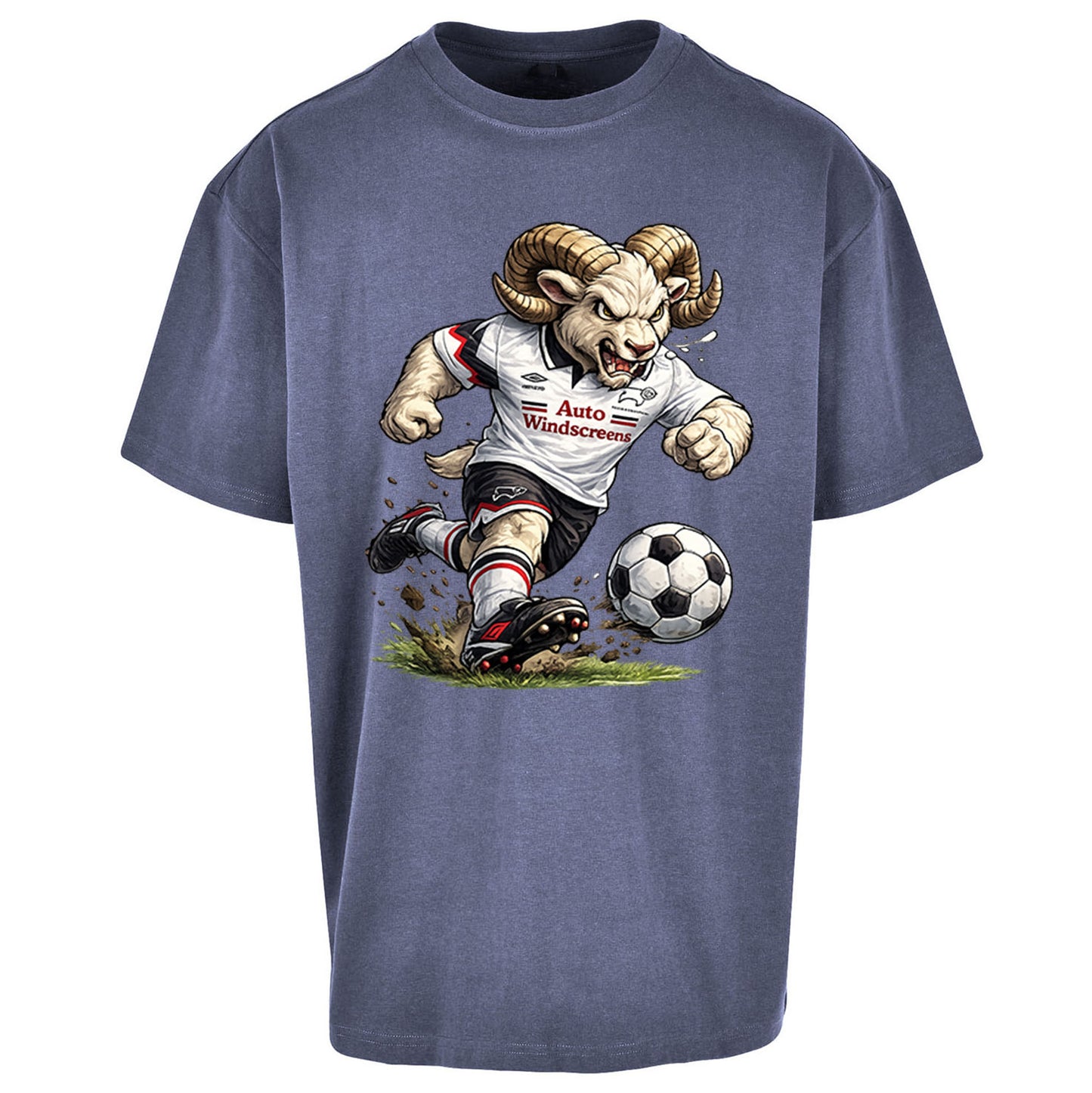 Old School Derby County Oversized T Shirt