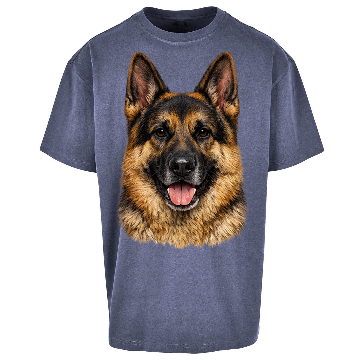 German Shepherd Dog Face Oversized T Shirt