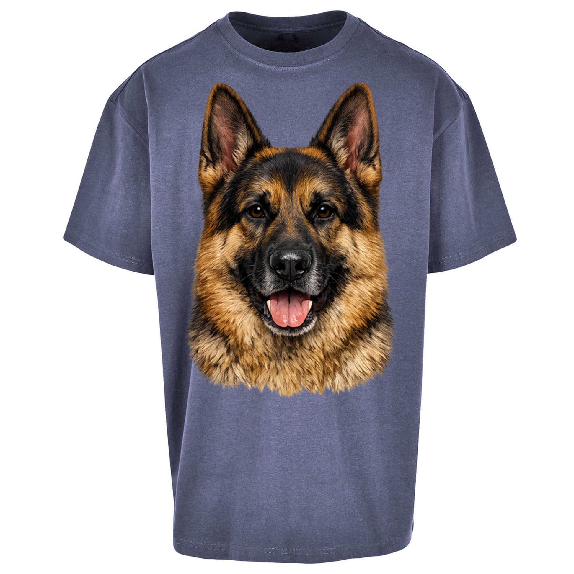 German Shepherd Dog Face Oversized T Shirt
