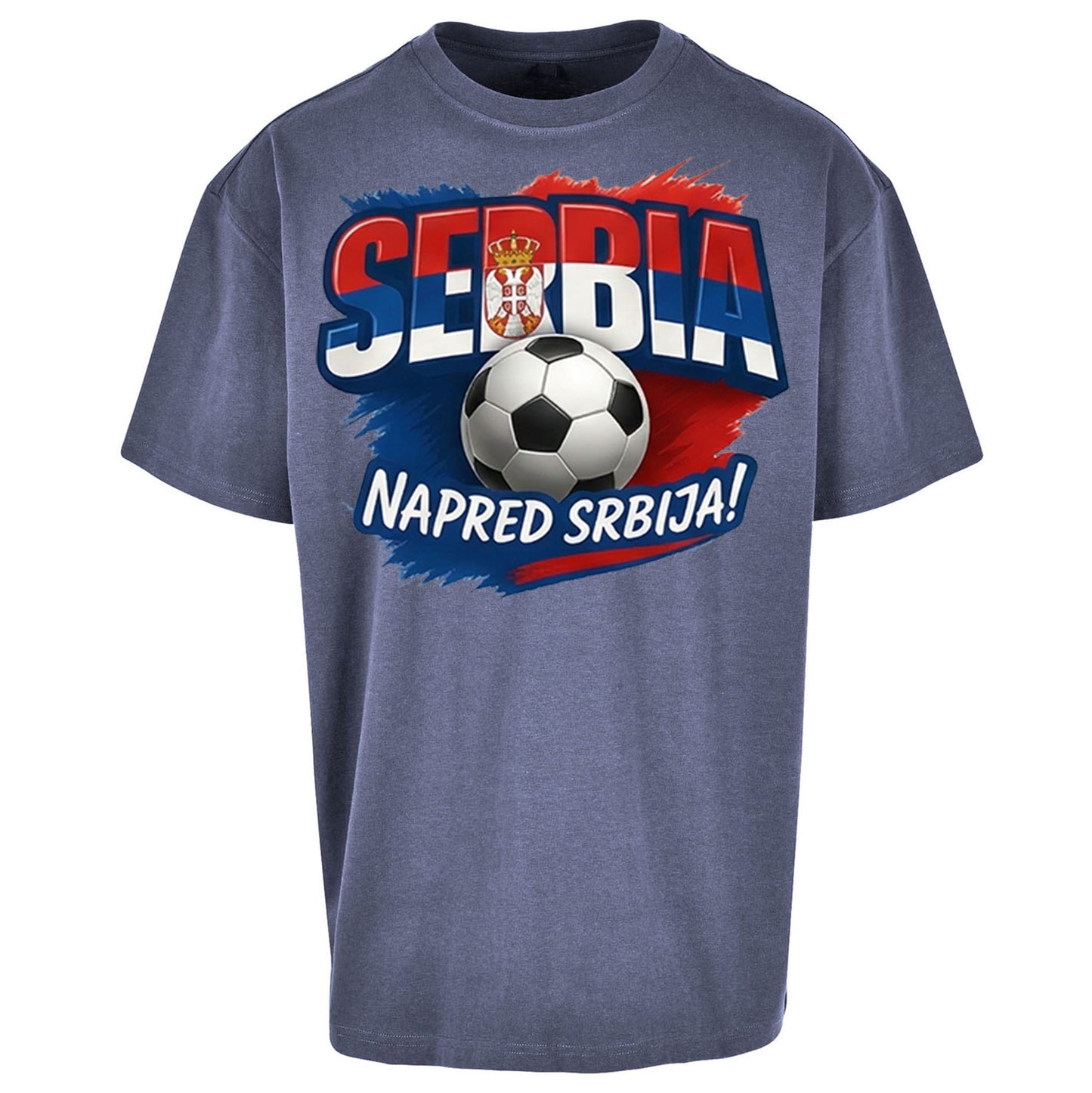 Serbia Retro World Cup Oversized T Shirt
