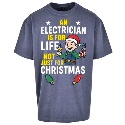 Electrician Christmas Oversized T Shirt