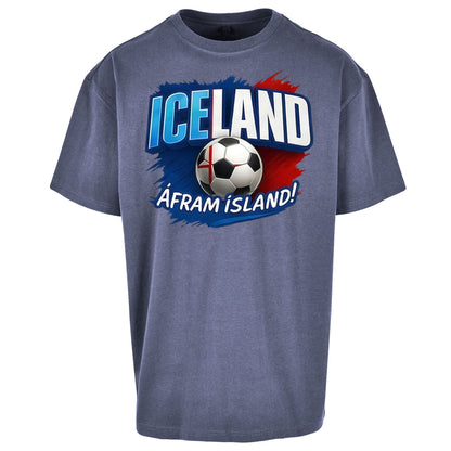 Iceland Retro World Cup Oversized T Shirt
