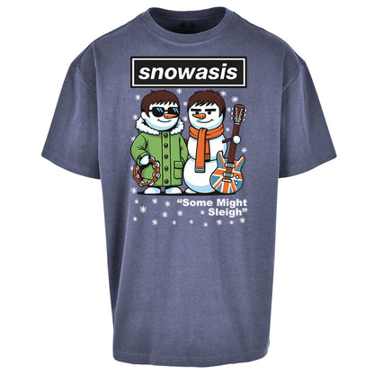 Funny Snowasis  Music Band  Oversized T Shirt