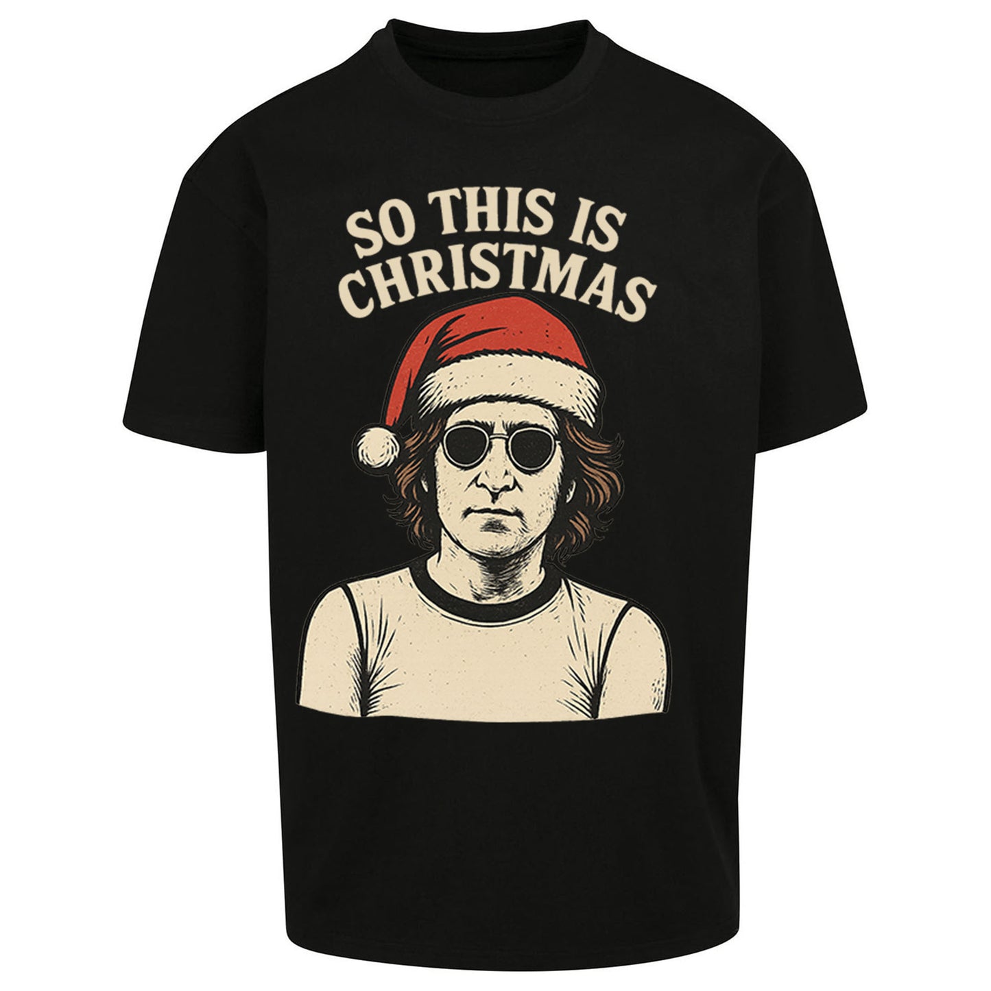 Christmas John Lennon Christmas Oversized T Shirt