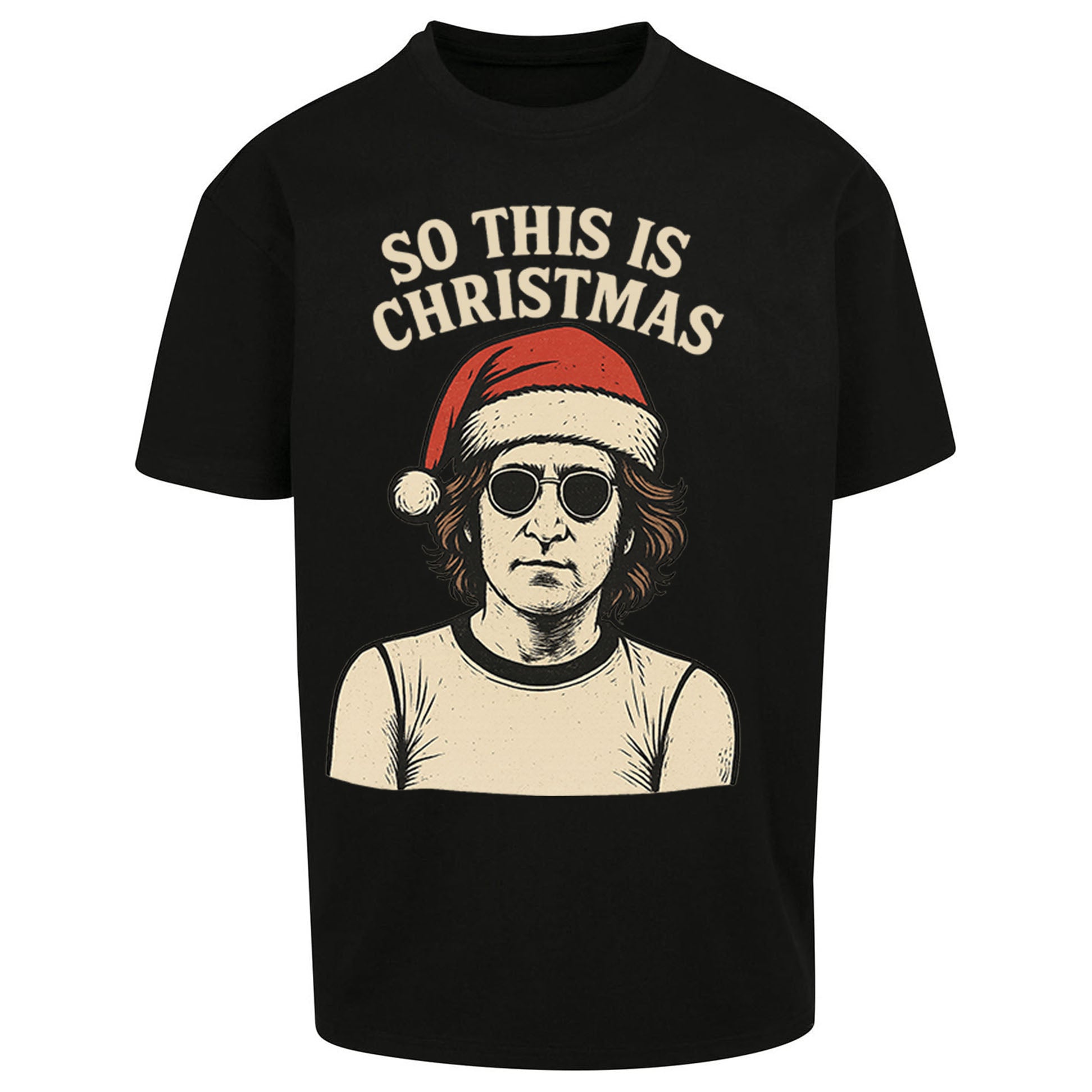 Christmas John Lennon Christmas Oversized T Shirt