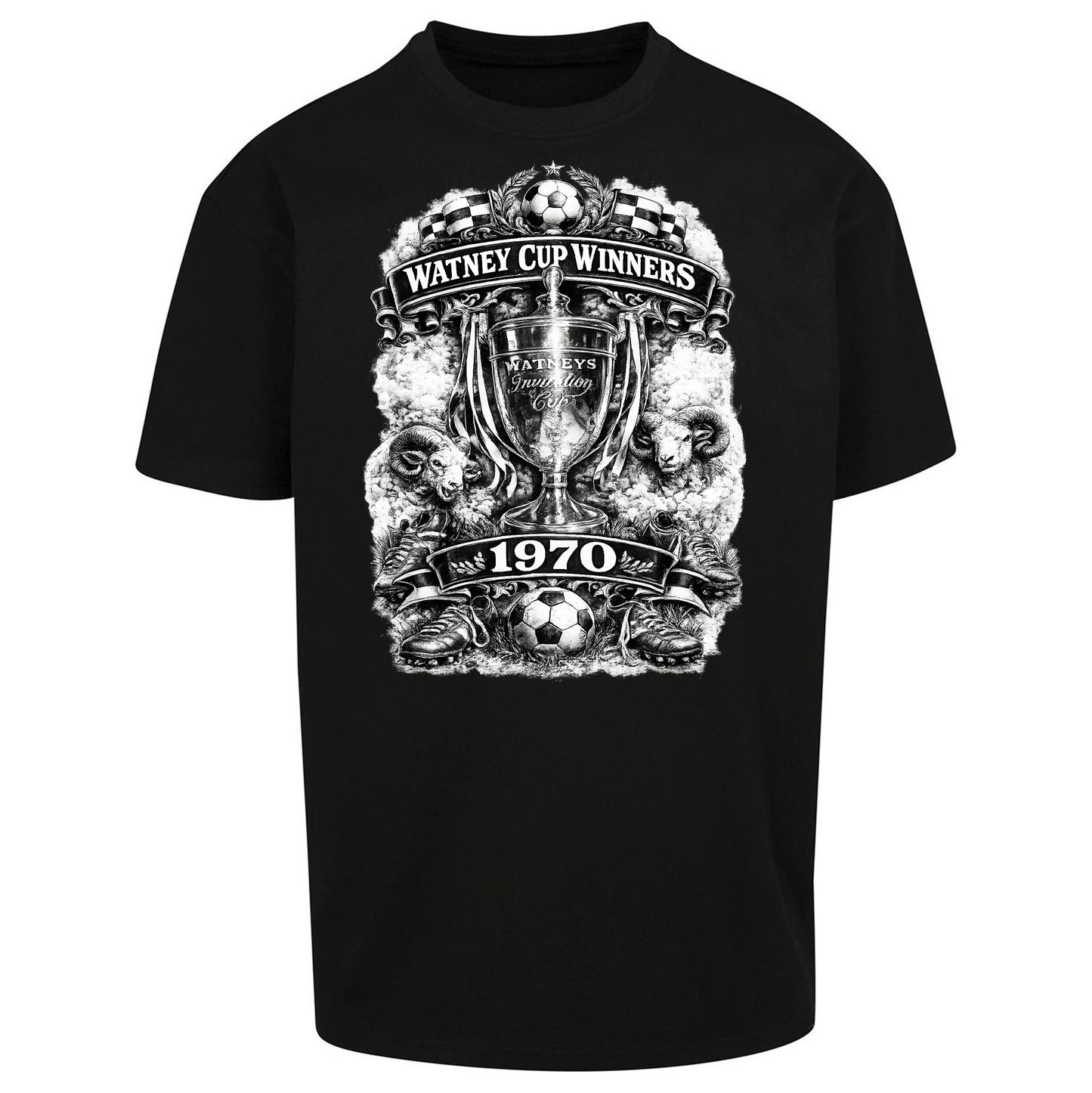 Retro Derby Watney Cup Winners 1970 Oversized T Shirt