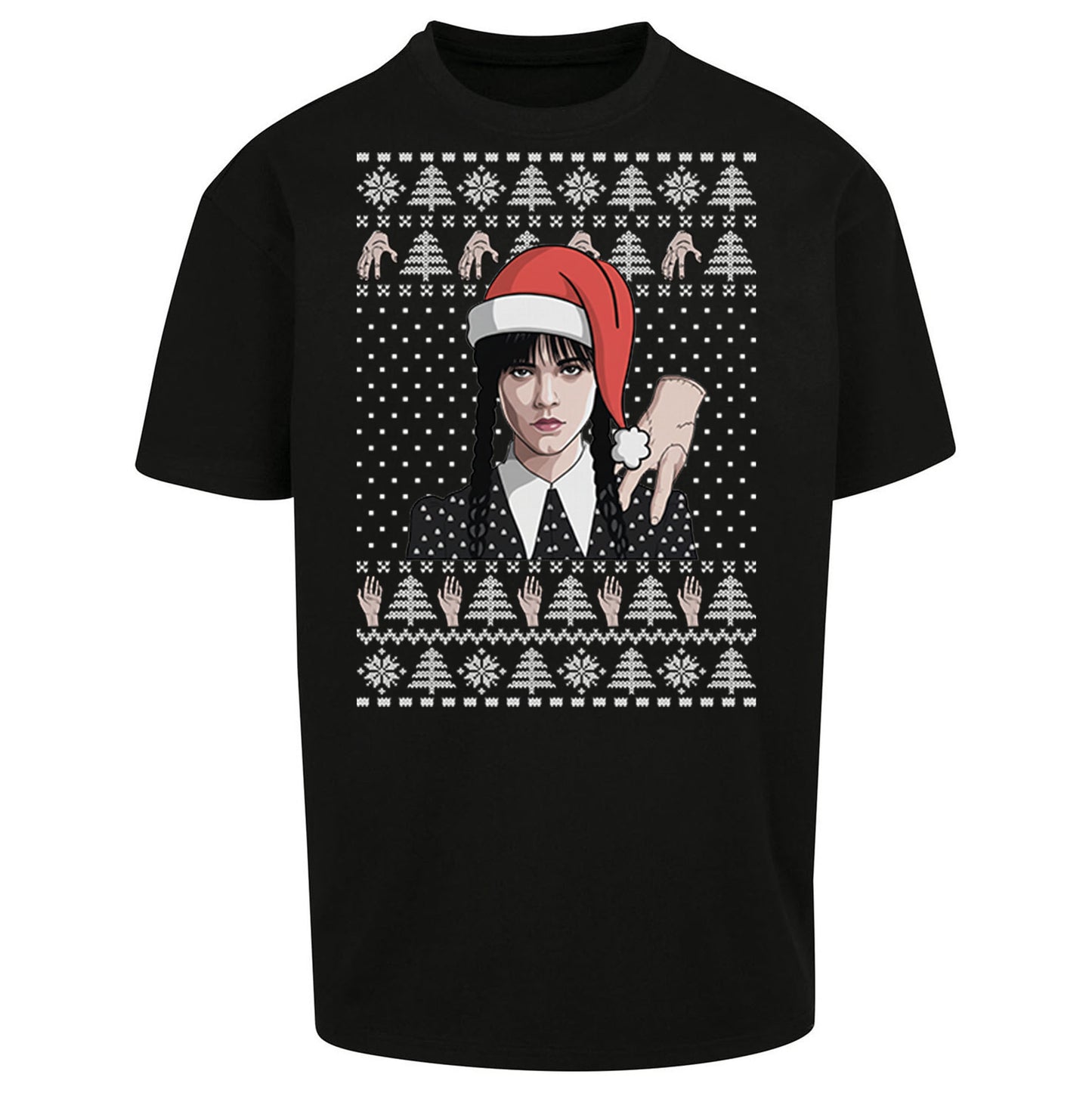 Wedensday Christmas Oversized T Shirt
