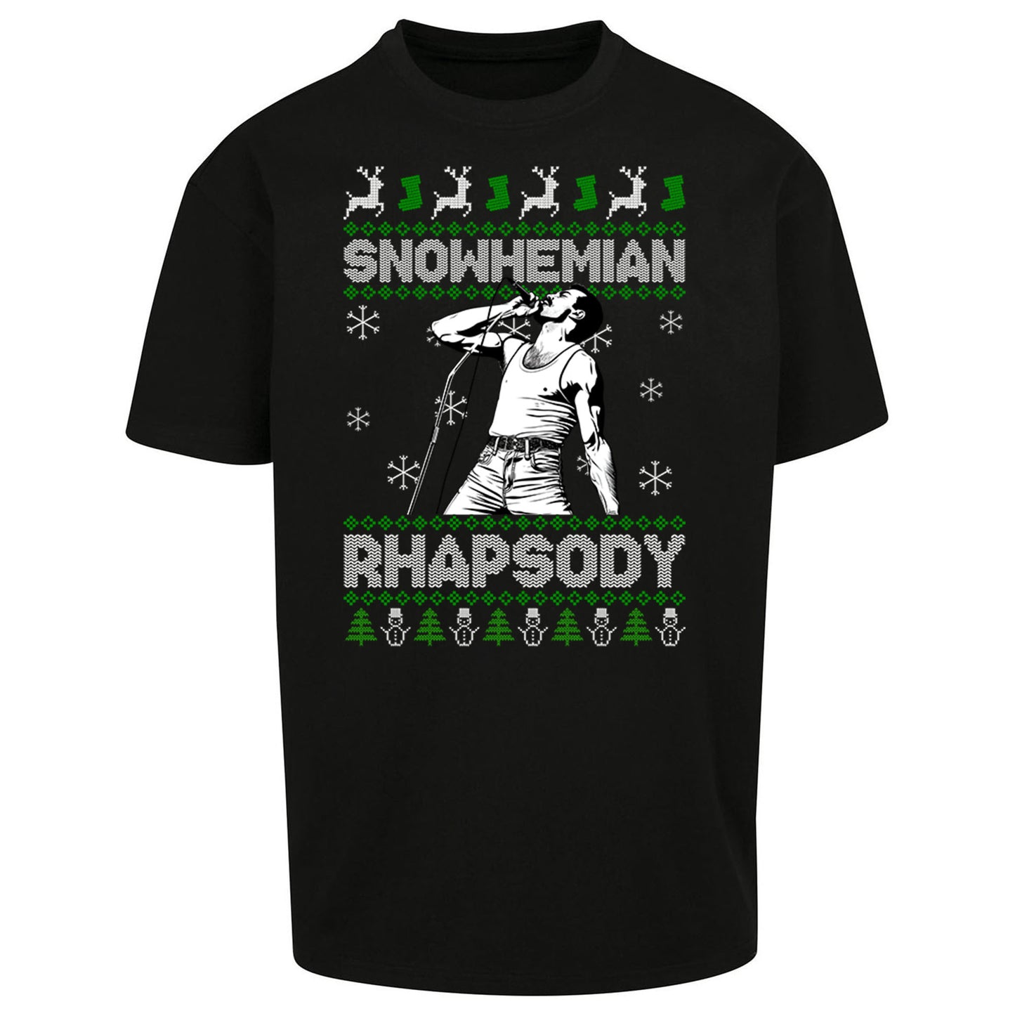 Freddie Mercury Christmas Oversized T Shirt