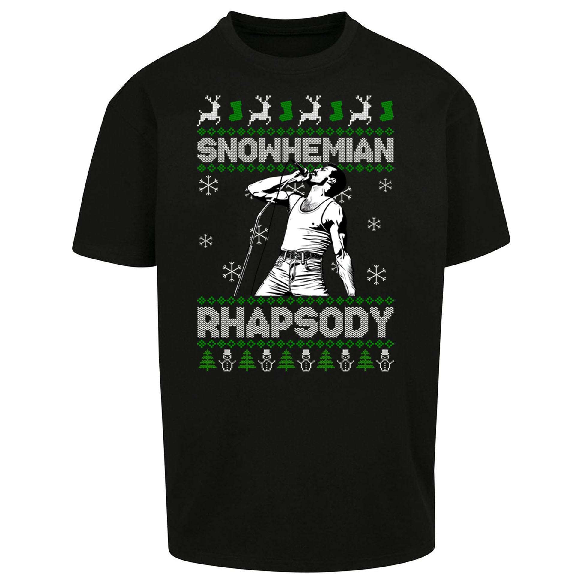 Freddie Mercury Christmas Oversized T Shirt