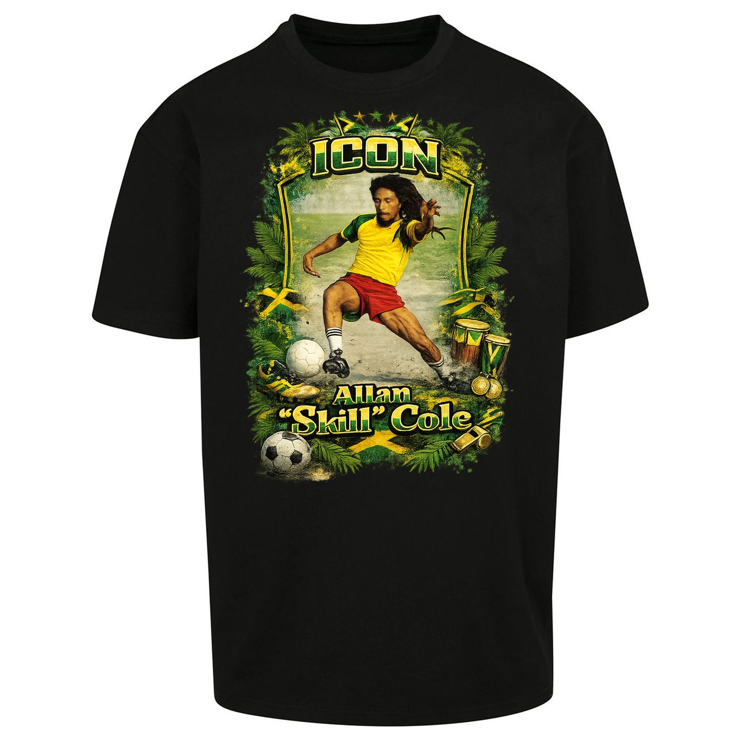 Jamaica Football Oversized T Shirt